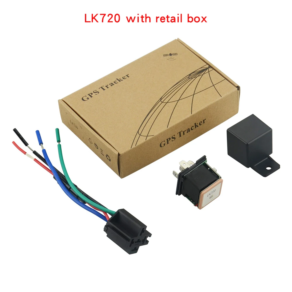 High Quality Relay-Shape GPS Tracker LK720 For vehicle Cut and resume oil remotely Vibration/Displacement/over speed alert Rated