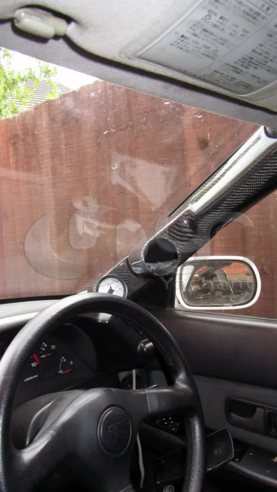 Trade Assurance Carbon Fiber Gauge Pod (52mm 60mm) Fit For 1989-1994 Skyline R32 GTS GTR RHD GRD A-Pillar Twin Gauge Pod