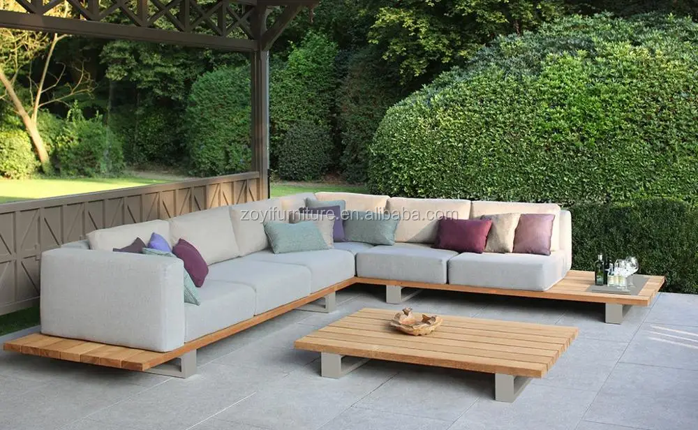
teak sofa hot selling garden sofa aluminum modern outdoor lounge set white teak wood sofa set 