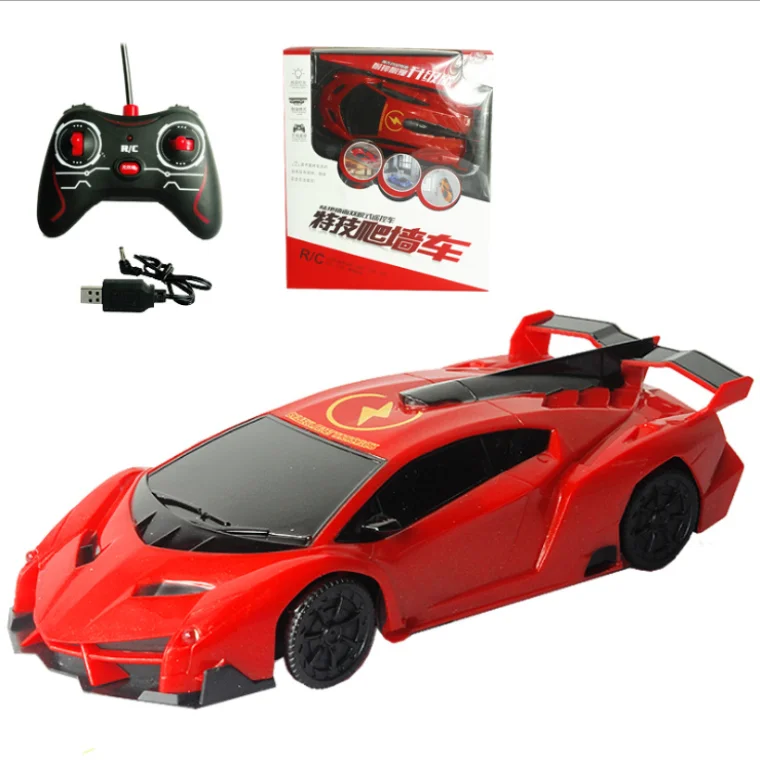 Wall Climbing RC Car New LED Lights Rotating Antigravity RC Car 4ch infrared rc toys climbing wall car