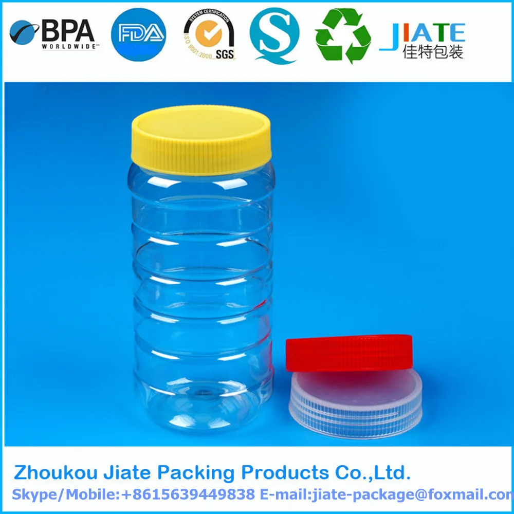 clear Plastic Diamond Candy Jar with Handle Lids