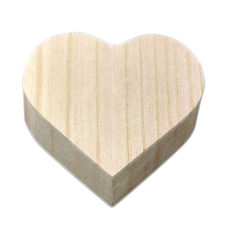 Wholesale Promotional Custom Handcrafted heart shape wooden box
