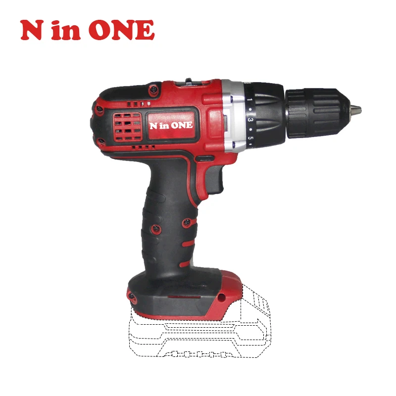 NinONE 18V Li-Ion 2X2.0A Battery Double Speed 45Nm High Performance Cordless Drill