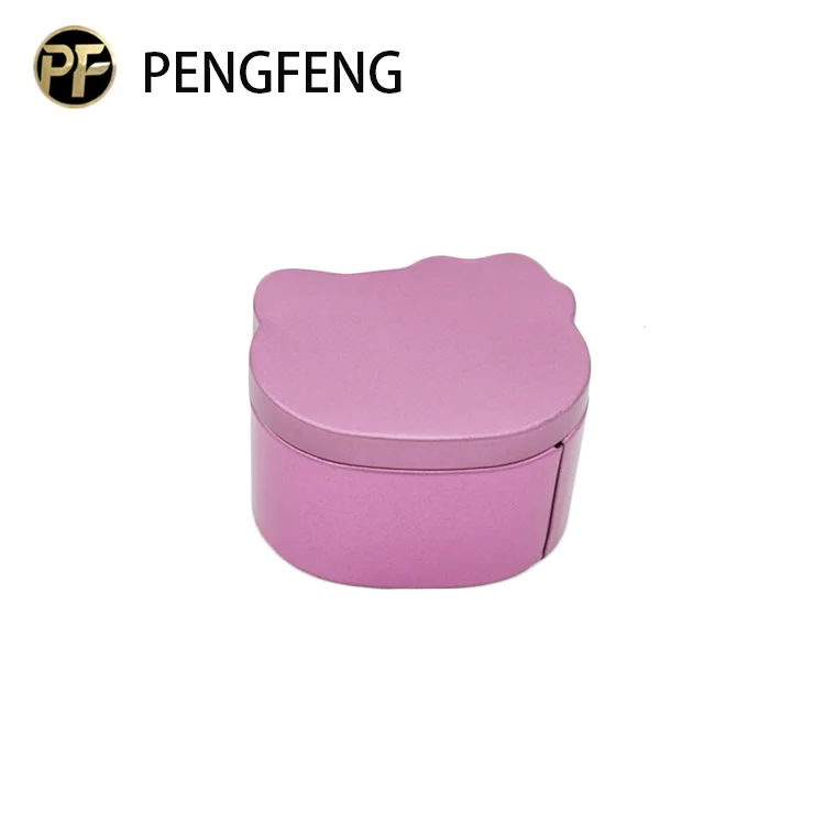 
High quality and low price cute cat shaped metal candle tin with lid 