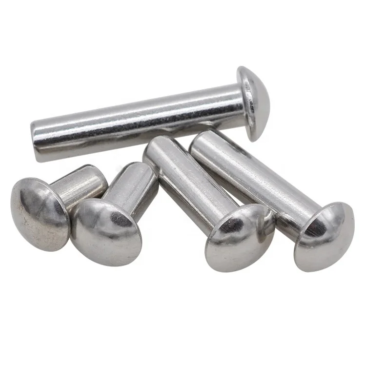Stainless Steel Round Head Rivets DIN124 Round Head Solid Steel Rivet