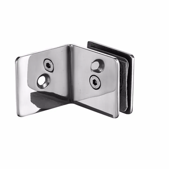 90 Degree Stainless Steel 201Square shower Glass Door Clamp hardware bathroom Hinge Fittings