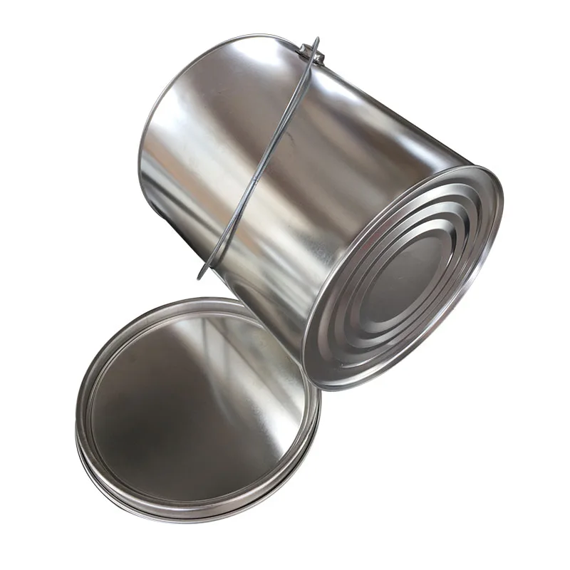 Оловянная банка с крышкой и металлической ручкой, 1 галлон