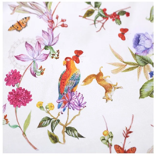 
100% digital print stretch silk charmeuse fabric For Dress and Blouse 