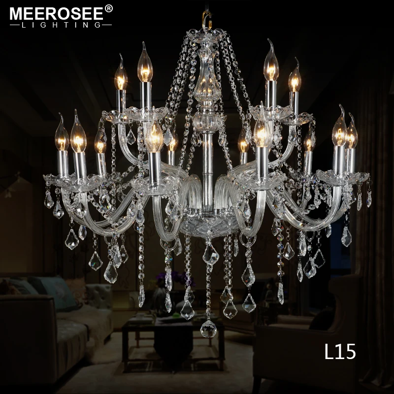 On Sale !!! Elegant Modern Crystal Chandeliers Traditional Chandelier Glass Bends Popular In The Middle East MD2589