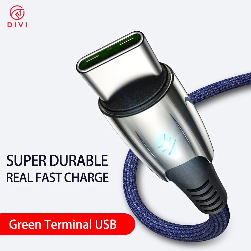 DIVI super fast charging usb cable for huawei, oem type c fast cable free sample data cable usb for samsung