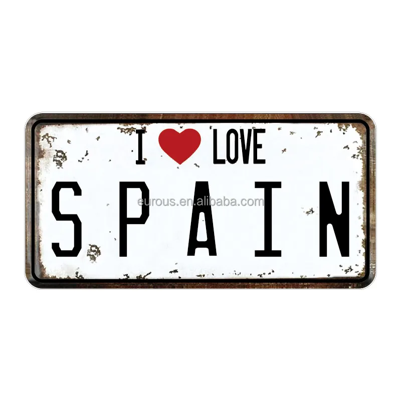 Недорогие тисненые номерные знаки в Испании