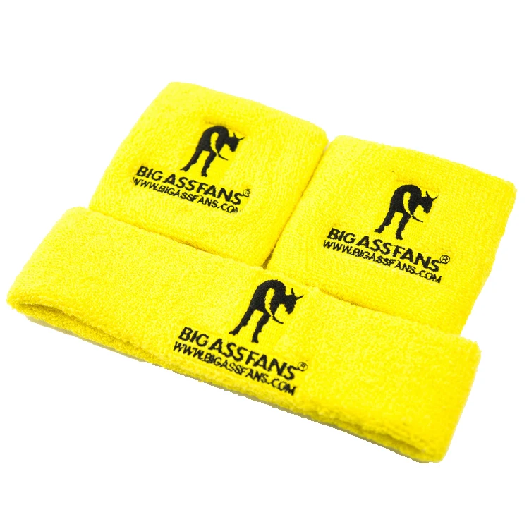 Wrist support terry custom cotton wristband elastic sweat head band embroidered sweatbands for gym sports yoga