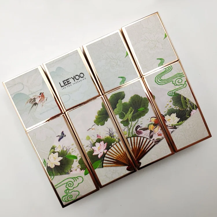 
PA-1062A Matte black big square plastic lipstick tube wholesale 