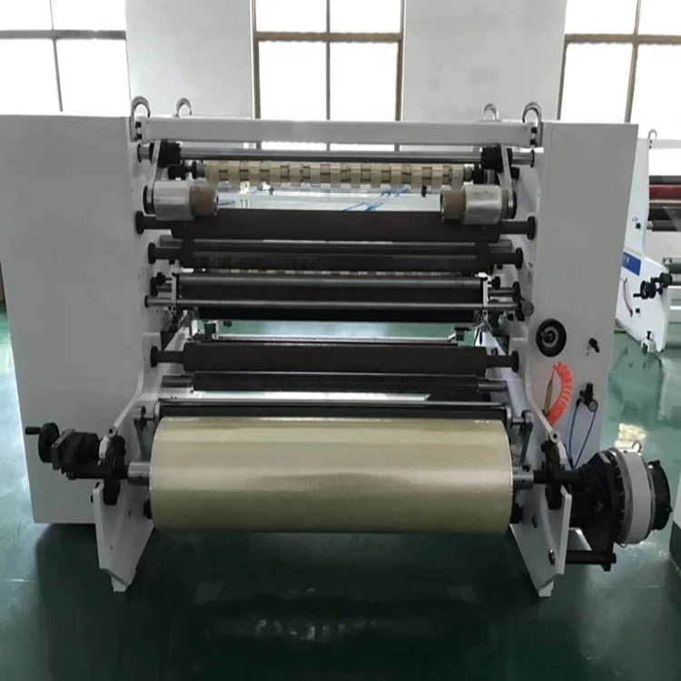 Jumbo roll masking tape slitter rewinding machines adhesive cello tape cutting slitting machine