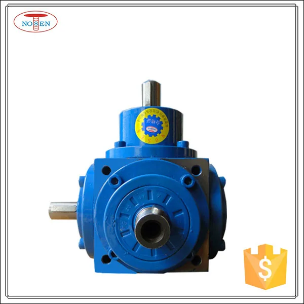 Cast iron housing 90 degree transmission agricultural bevel gearbox