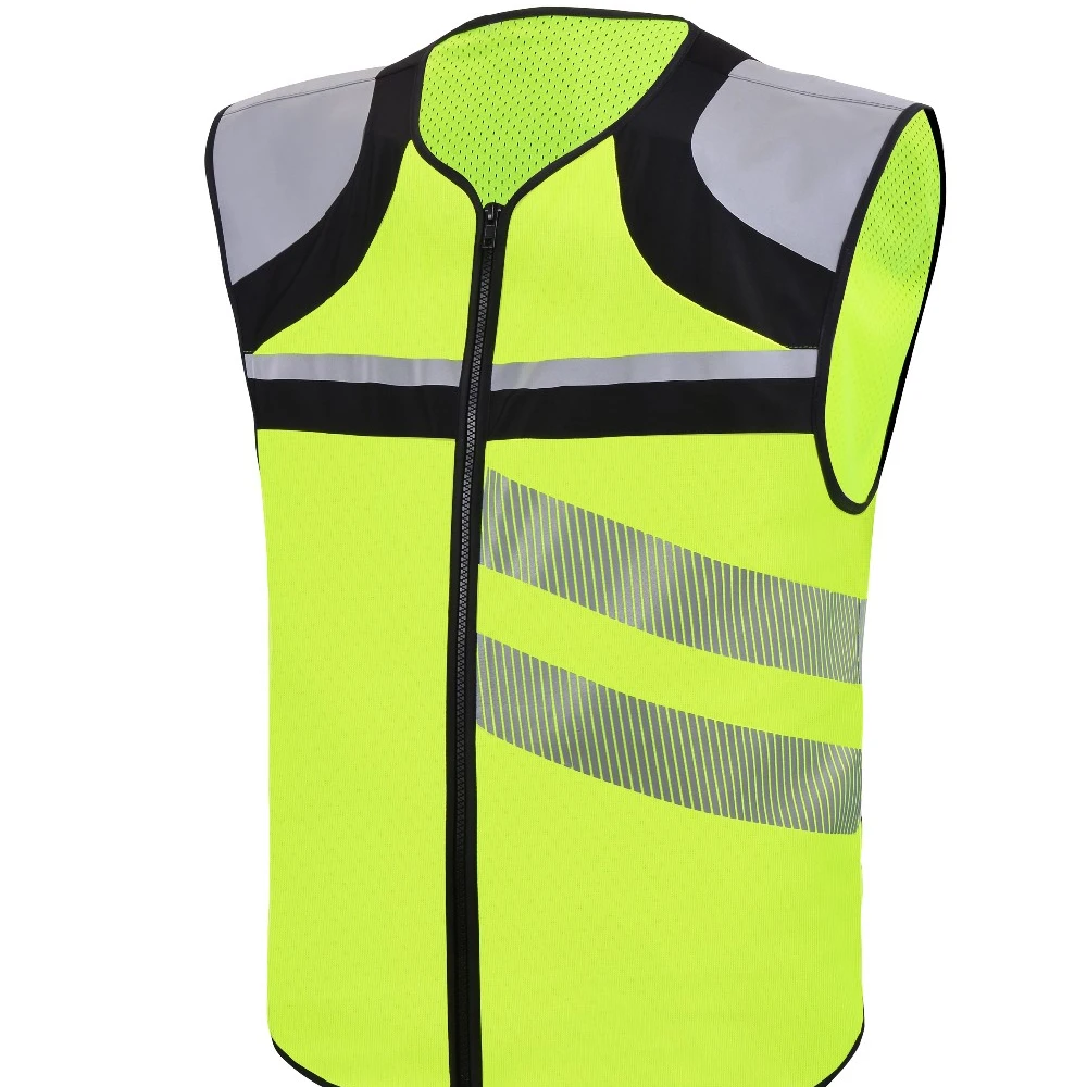 CE EN ISO 20471 color knit fabric hi vis Reflective safety vest with reflective tape