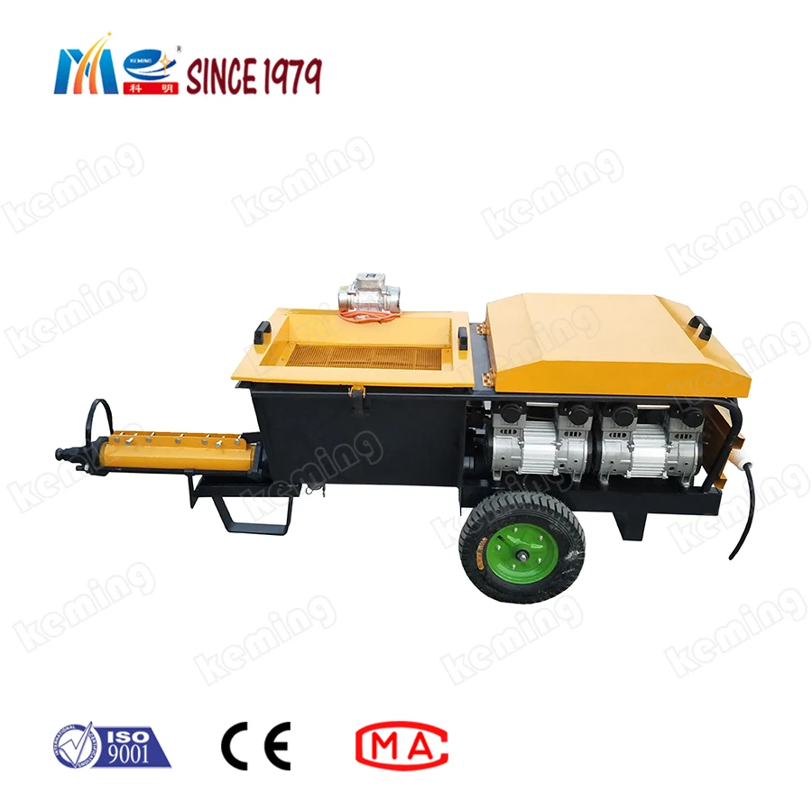 KHT mortar plastering machine cement pump and spraying plaster with mini air compressor