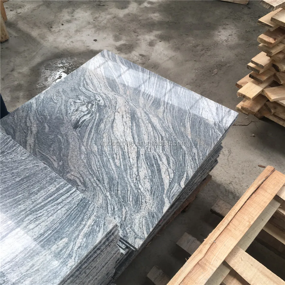 China Natural Stone Black Juparana Granite Tile with Polished Surface For Living Room