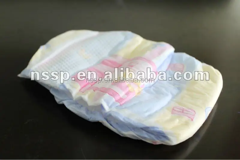 Newly design OEM brand name baby diaper in Guangzhou LB218 baby diaper with tape
