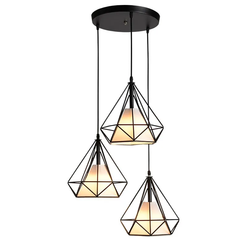 
Iron Material Bird Cage Hanging Pendant Light for Dining Room 