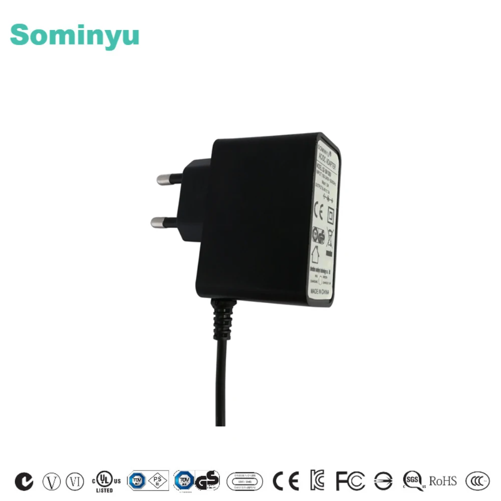 Sominyu Factory Price KC CE GS KCC ROHS certified power adapter 4.2V 8.4V 12.6V ac adapter 1a 1.5a 2a with EU KOREA