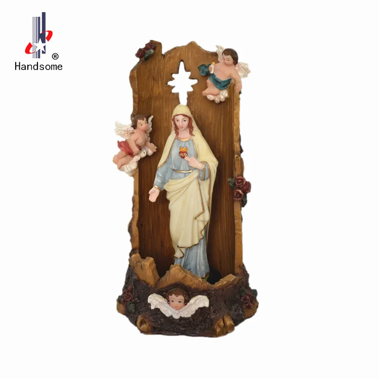 8 Inch Catholic Religious Items Saints Mary and Jesus Christ Statue 2/S