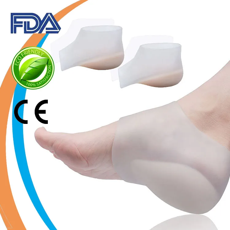 Plantar Fasciitis силиконовые пятки носок пятки лифт Стельки силиконовые высокий увеличение обуви вставки