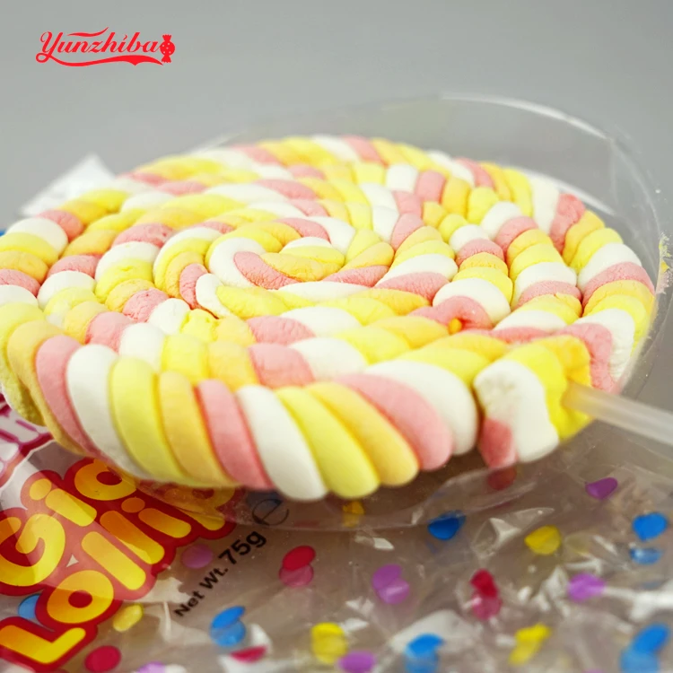 
Factory Direct Sale Artificial Marshmallow Lollipops In Soft Candies 