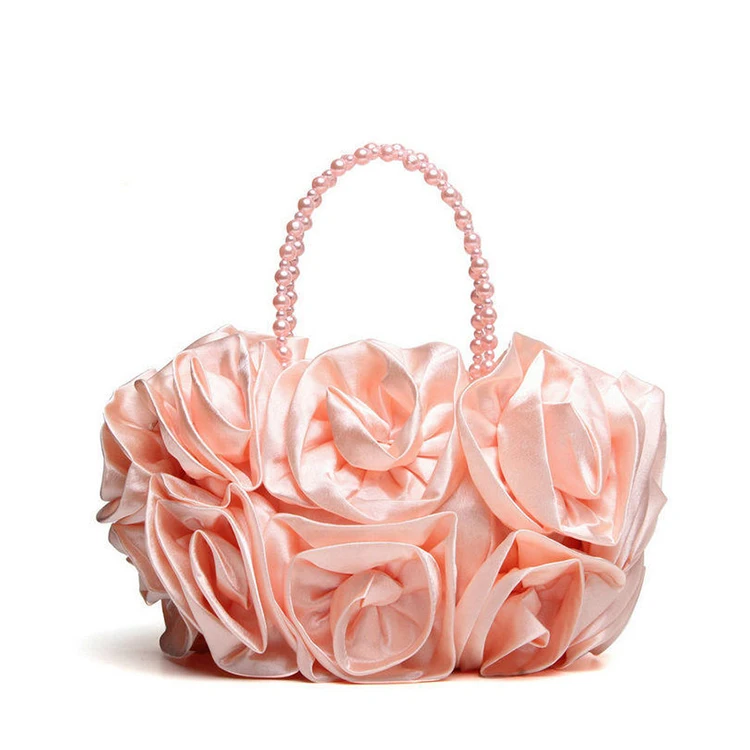 
Online Shop Beads Handle Women Clutch Purses Stylish Bride Hand bag 