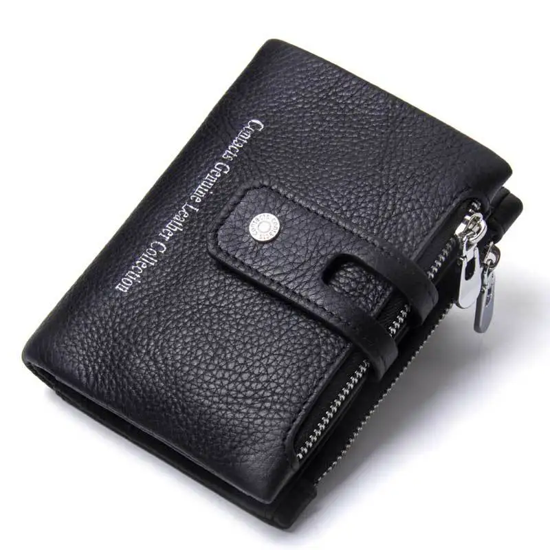 Amazon high quality genuine leather wallet for men best gift for boy friend