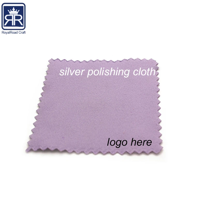 Cheap price wholesale Silver Polishing jewelry cleaning fabric with logo customs