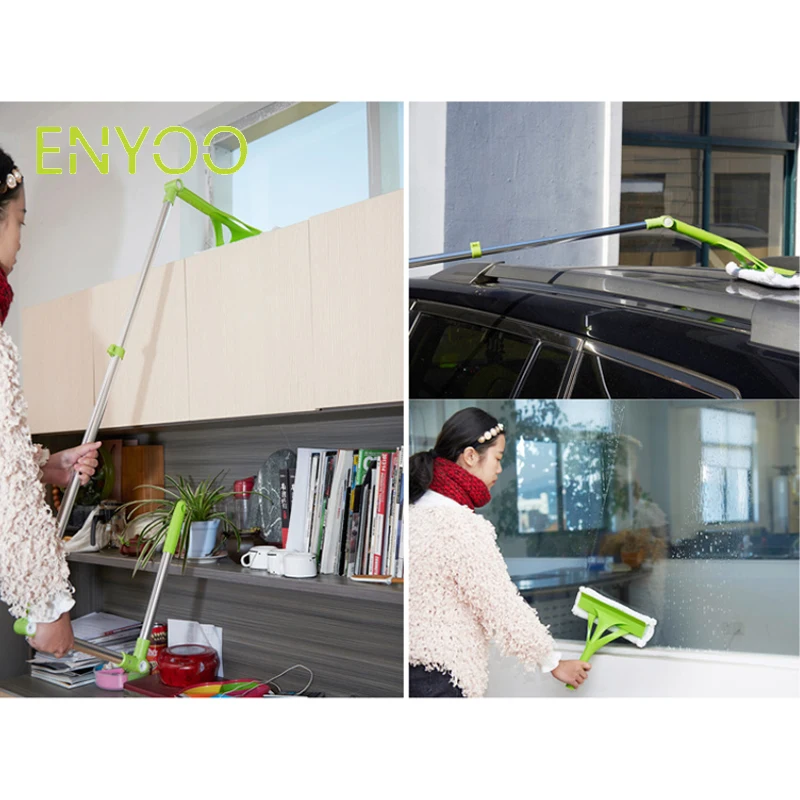 High-rise Telescoping Window Washing Tool U Grip Window Cleaner With Microfiber Cloth and Adjustable Expansion Window Scrubber