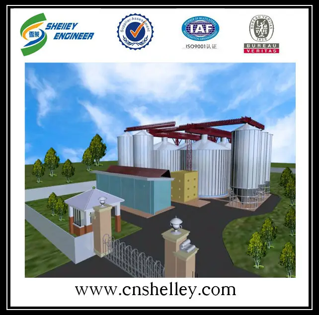 corrugated steel soybean meal grain storage silo