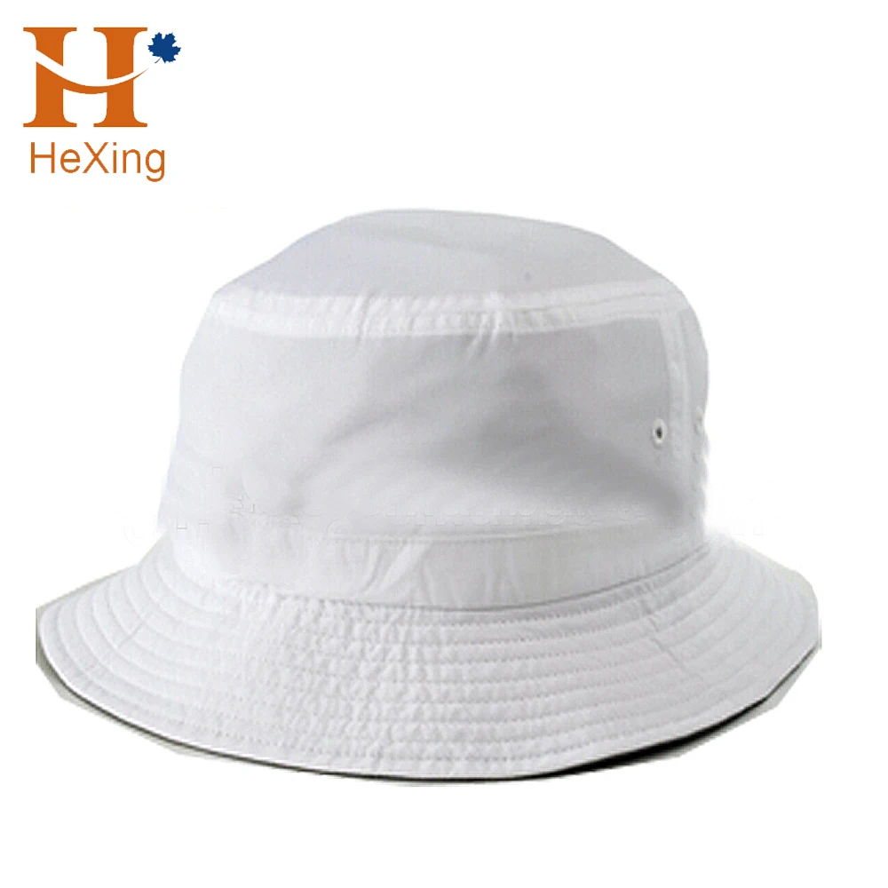 Outdoor Flat Top Wide Brim Fisherman Bucket Hat Kids Mens Sun Protection Custom Plain High Quality White Cotton Bucket Hat