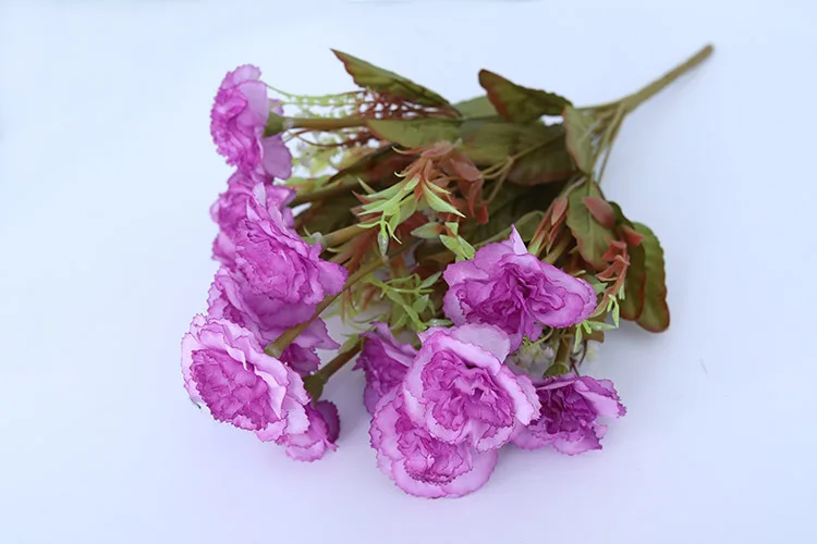 cheap wholesale  silk artificial carnation flower bouquet