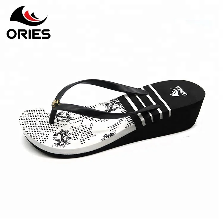 Hot Sale Women Wedge Flip Flops Wholesale Heel Slippers