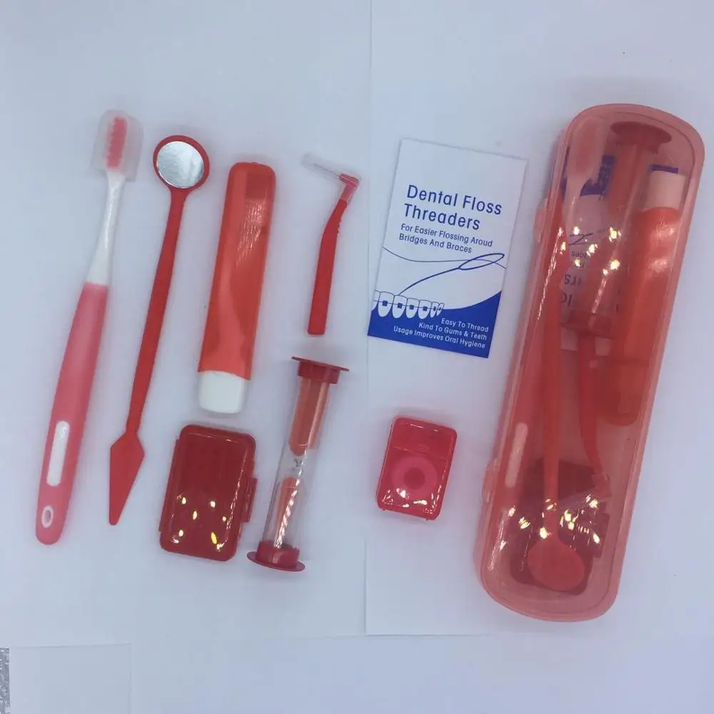 2019 New Products Oral Care Travel Clean Kit Dental Orthodontics Care Kit with different colors