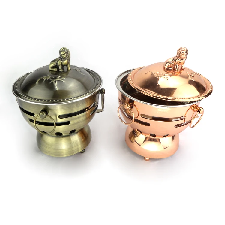 Stainless Steel Golden Hot Pot Burner Alcohol Individual Shabu-shabu Hot Pot for Sale