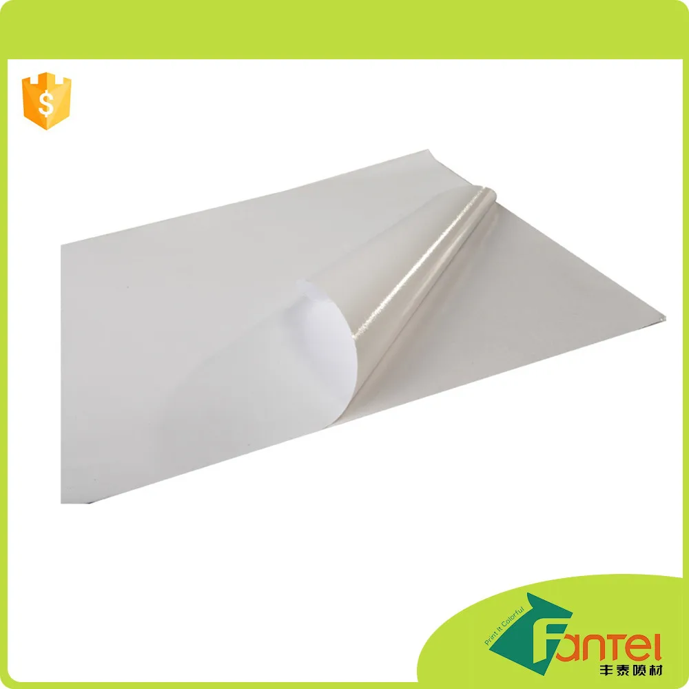 Lona Popular 140gsm 100 micron White Self Adhesive Vinyl Film