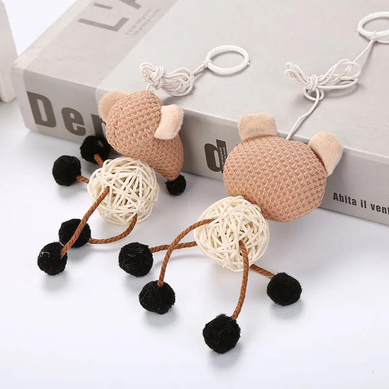 natural New Arrival Pet Products Interactive cat toy with rattan ball