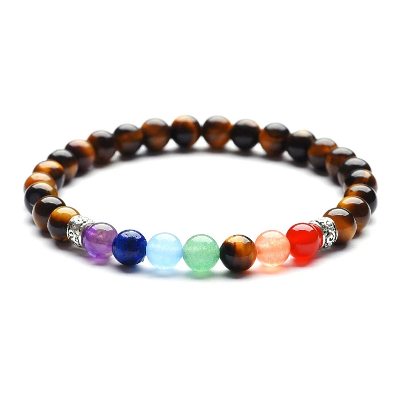 Trade Insurance High Quality 7 Chakra 6MM Natural Stone Bracelets For Women