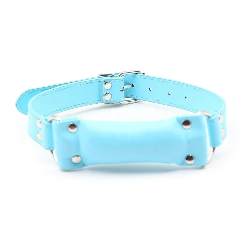 Soft Leather Padded Pillow Mouth Gag,Slave Dog Bone Harness Bite Gag Pony Play,Sex Toys For Couple Sex Products