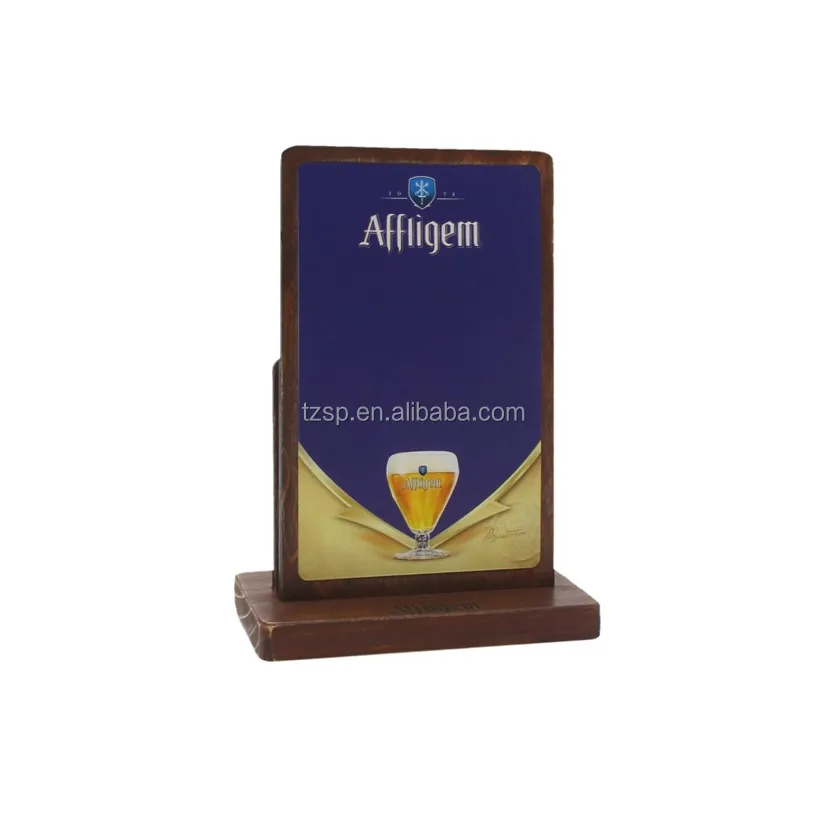 Menu Sign wooden table Display Stand Mdf Wooden Base Holder On Sale
