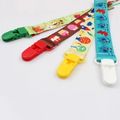 Funny cute organic pacifier holder baby born  pacifier chain clip holder