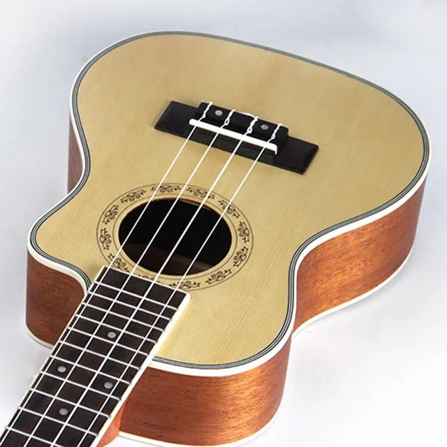 Beginner Concert ukulele 23 inch plywood spruce top mahogany back matte cutaway Ukelele for Kids and Students