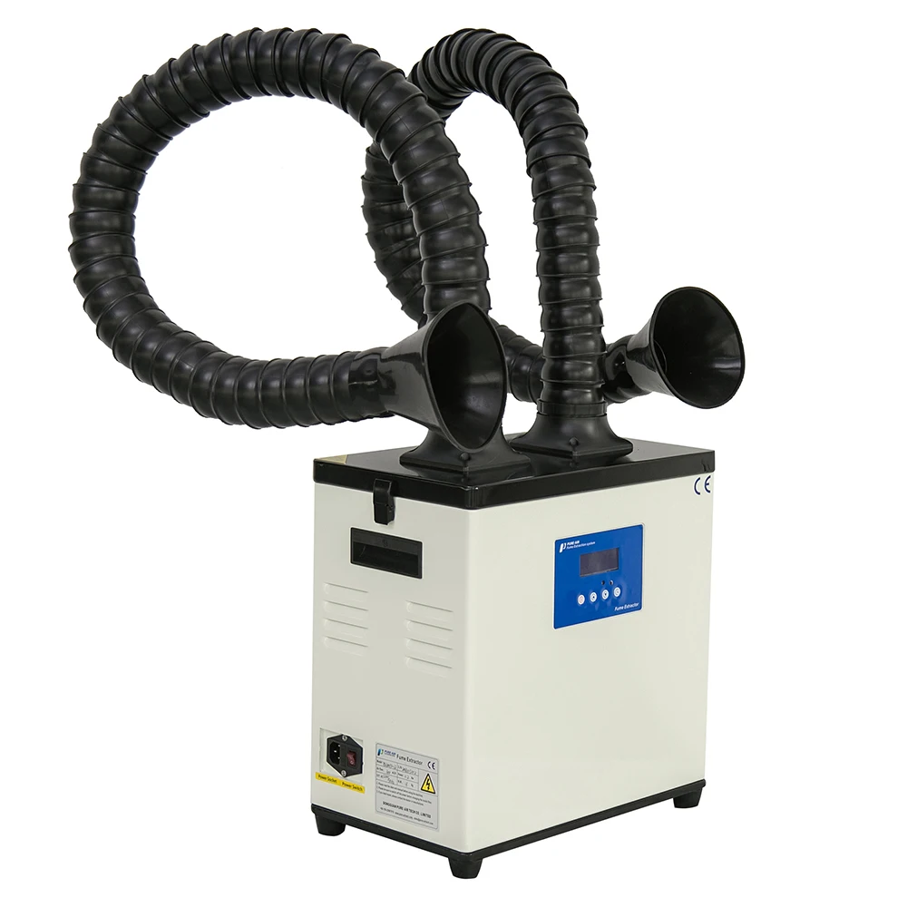 PA-300TD-IQ Fume Extraction System Nail Manicure Table Dust Collector with Activated Carbon Filter