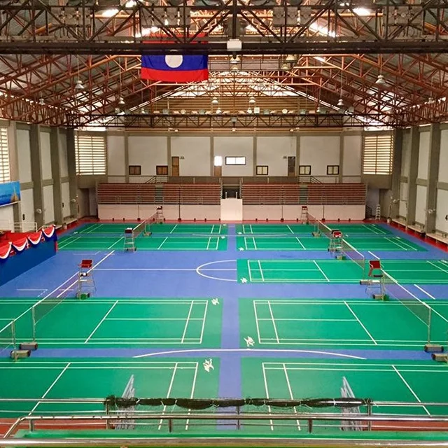 
Indoor sports flooring used for badminton court flooring 