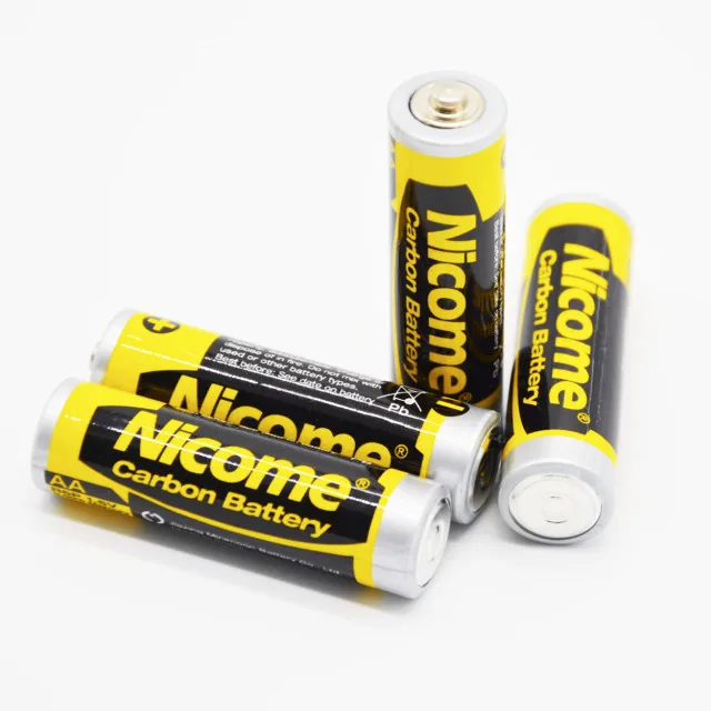 R6P, AA size , Super power carbon batteries ,1.5v primary dry battery