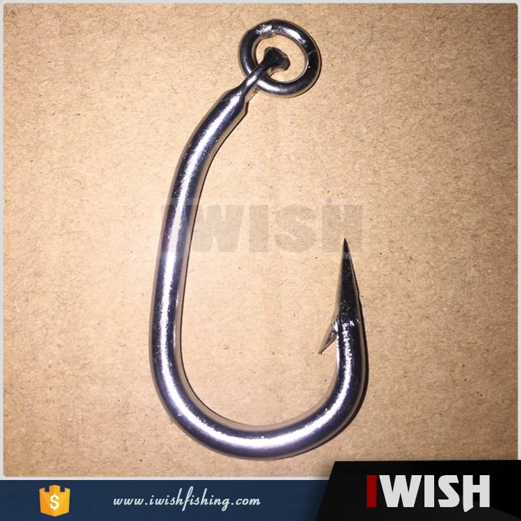 Make Free Sample 30 Size 100pcs Pack Tuna Fishing Hook With Weld Ring