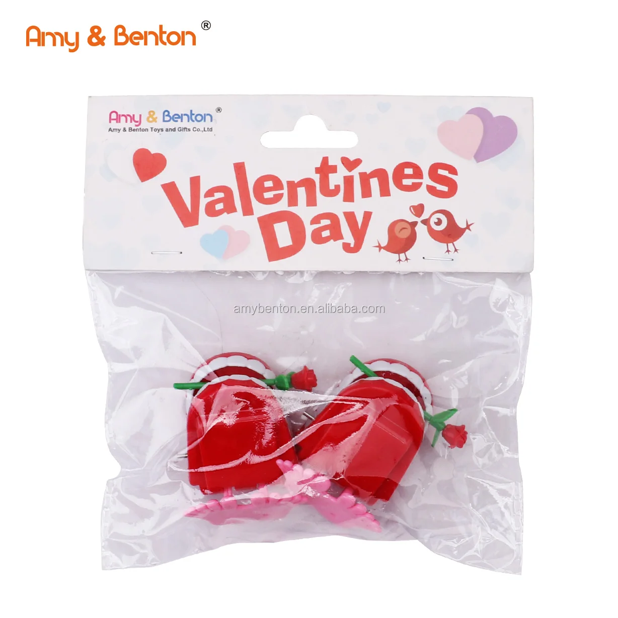 Hot Sale Party Favour Valentine day sets plastic Wind Up Jump-eye teeth